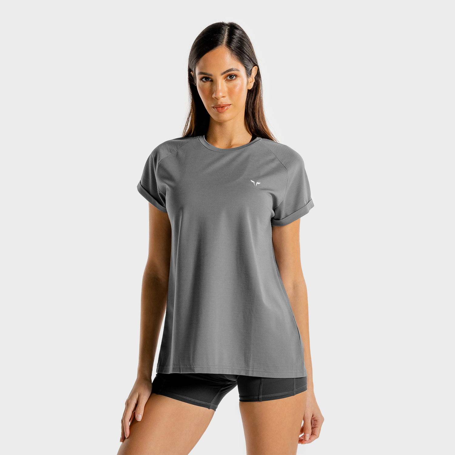 GREY LOOSE FIT TEE